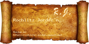 Rochlitz Jordán névjegykártya
